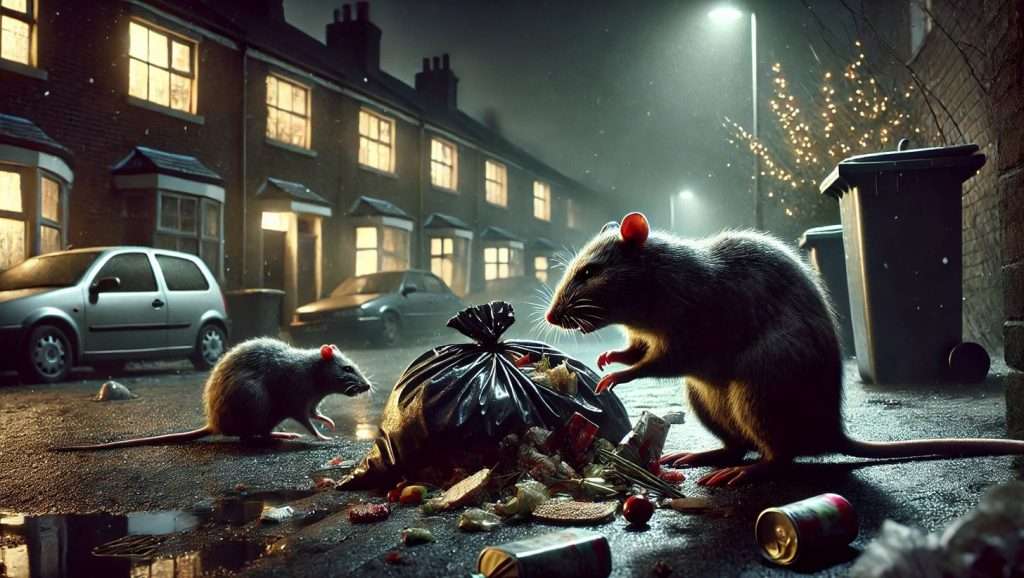 rats in rubbish