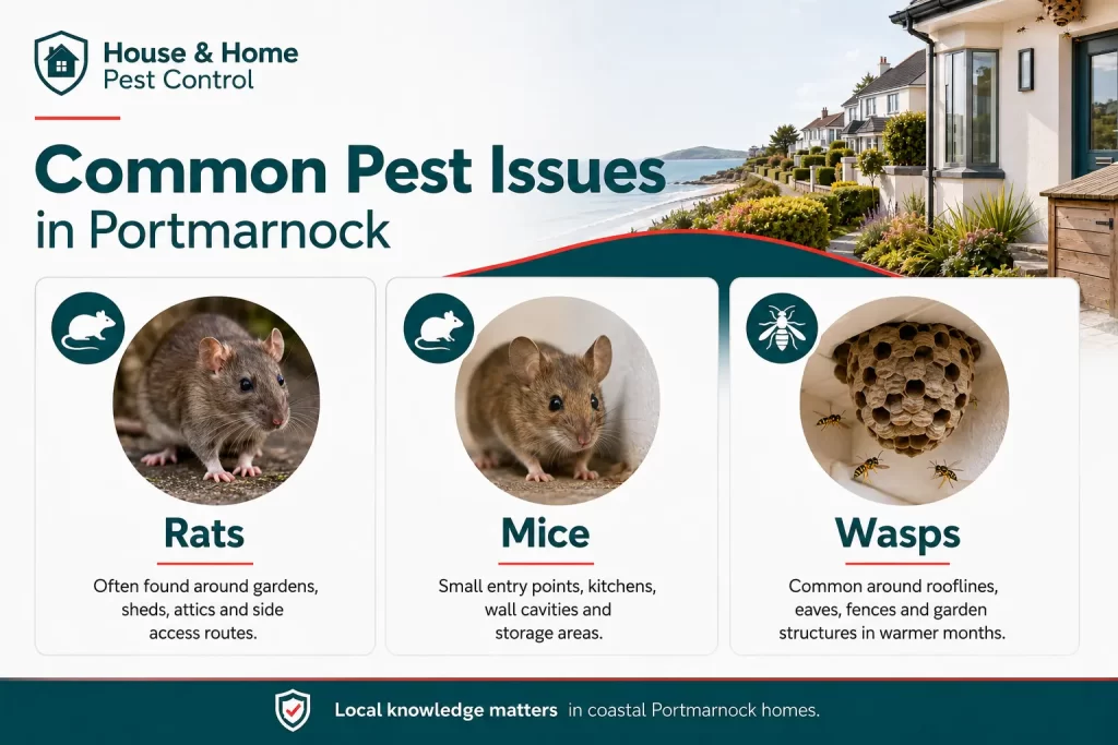 Pest Control Portmarnock. Common pest issues in Portmarnock including rats mice and wasps in coastal homes