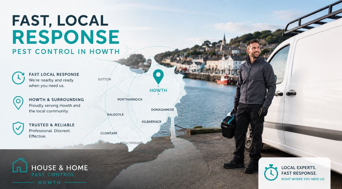Fast local pest control response in Howth by House and Home Pest Control
