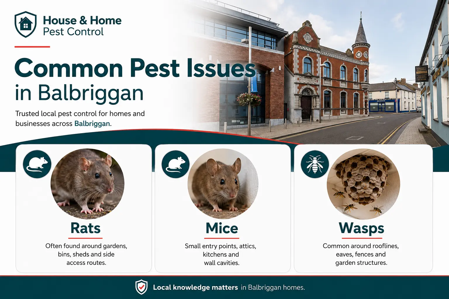 Common Pest Issues in Balbriggan Common pest issues in Balbriggan including rats mice and wasps in local homes